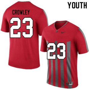 Youth Ohio State Buckeyes #23 Marcus Crowley Throwback Nike NCAA College Football Jersey Summer GHX5044LV